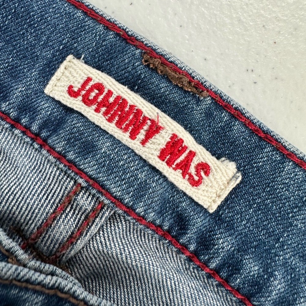 Johnny Was The Tomboy Mid Rise Relaxed Tapered Jeans Distressed Boho Western 29 - Picture 3 of 13
